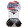 Kiotos Menottes en cuir pour poignets 5cm Noir